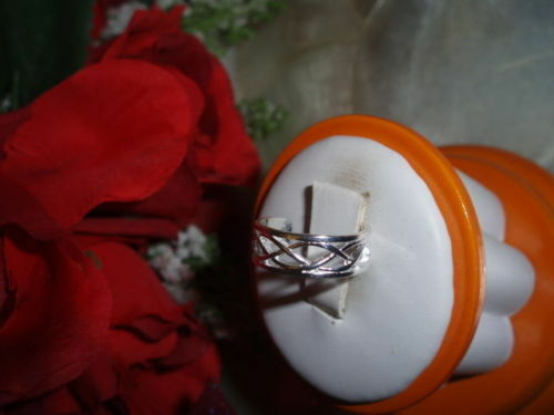 Gorgeous Sterling Silver Cross-wire Adjustable Toe Ring Stamped 925