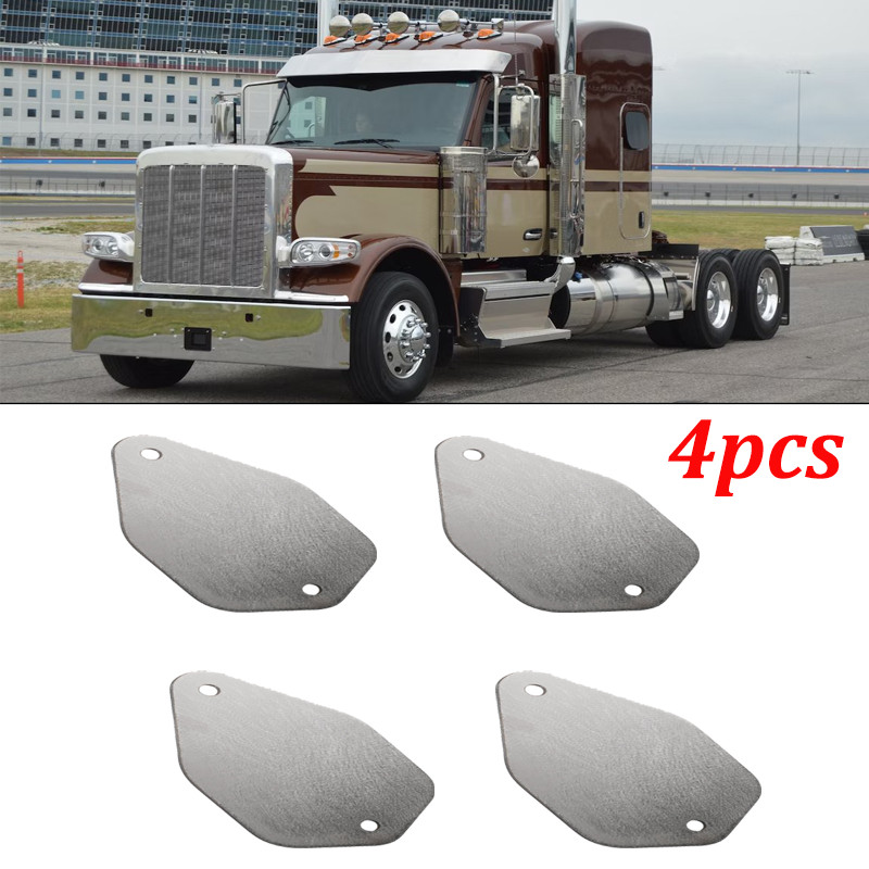4XHorn Block Off Plate For Peterbilt 379, 389, 387, 378, 377, 375, 387, 388, 386
