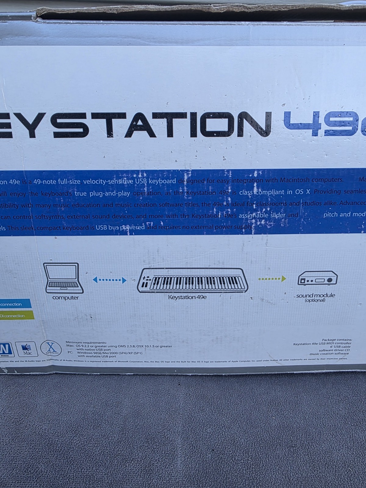 M Audio Key station 49e USB MIDI Keyboard Controller W/ Manual & Cables