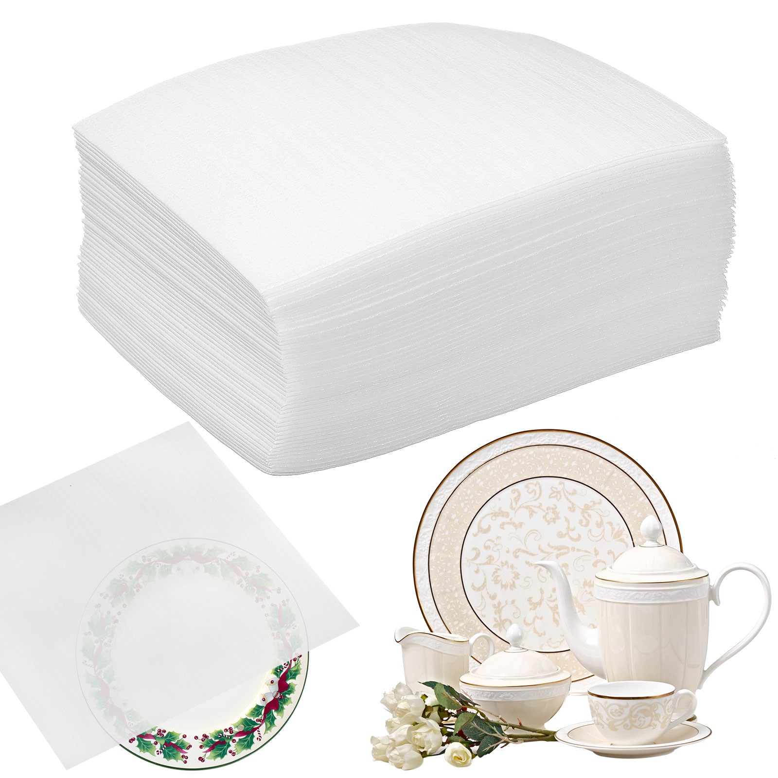 50Pcs Cushion Foam Pouches 5" x 4" Cushioning Foam Padding Sheets
