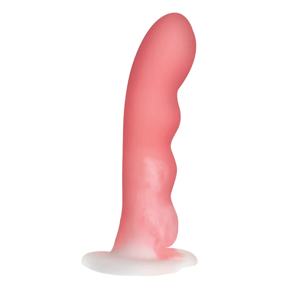 Silicone Dildo Strap-on Compatible Suction Cup Base Beaded Thick Shaft Cock