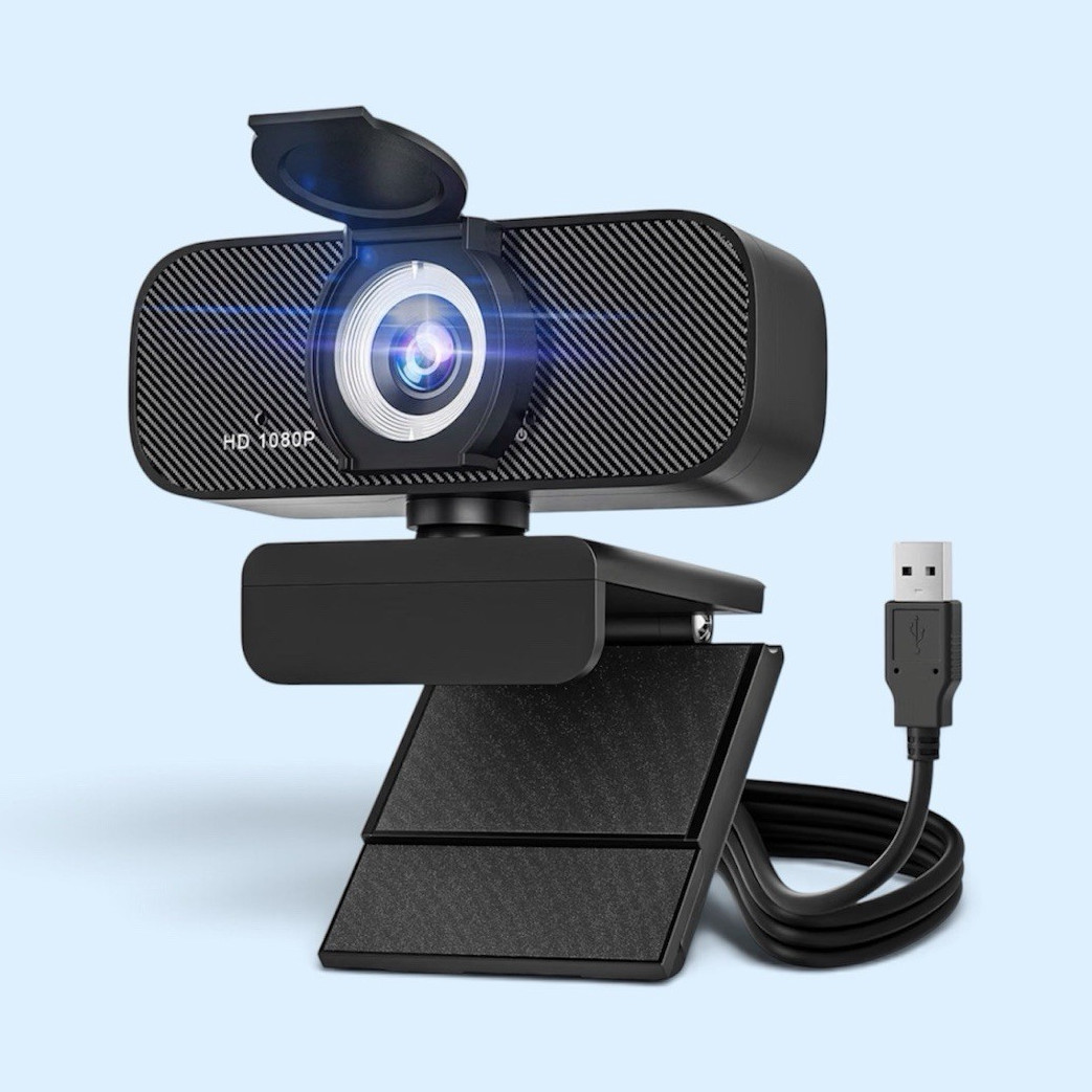 Full HD 1080P USB 2.0 Webcam Black 1920x1080 with Clip Mount