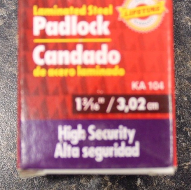 NEW 730KA104 PADLOCK 1 3/16" NEW