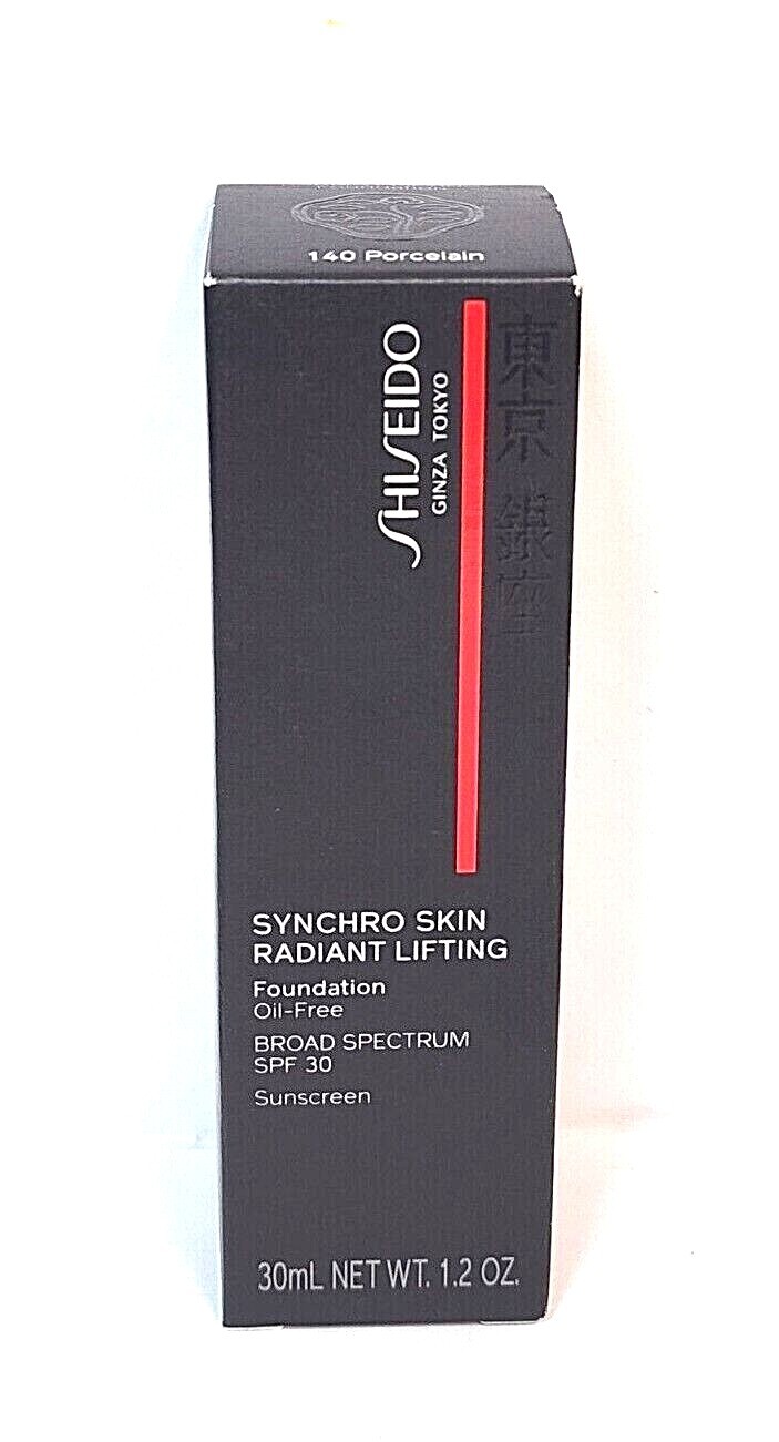 SHISEIDO SYNCHRO SKIN RADIANT LIFTING 1.2 OZ FOUNDATION OIL FREE SPF 30