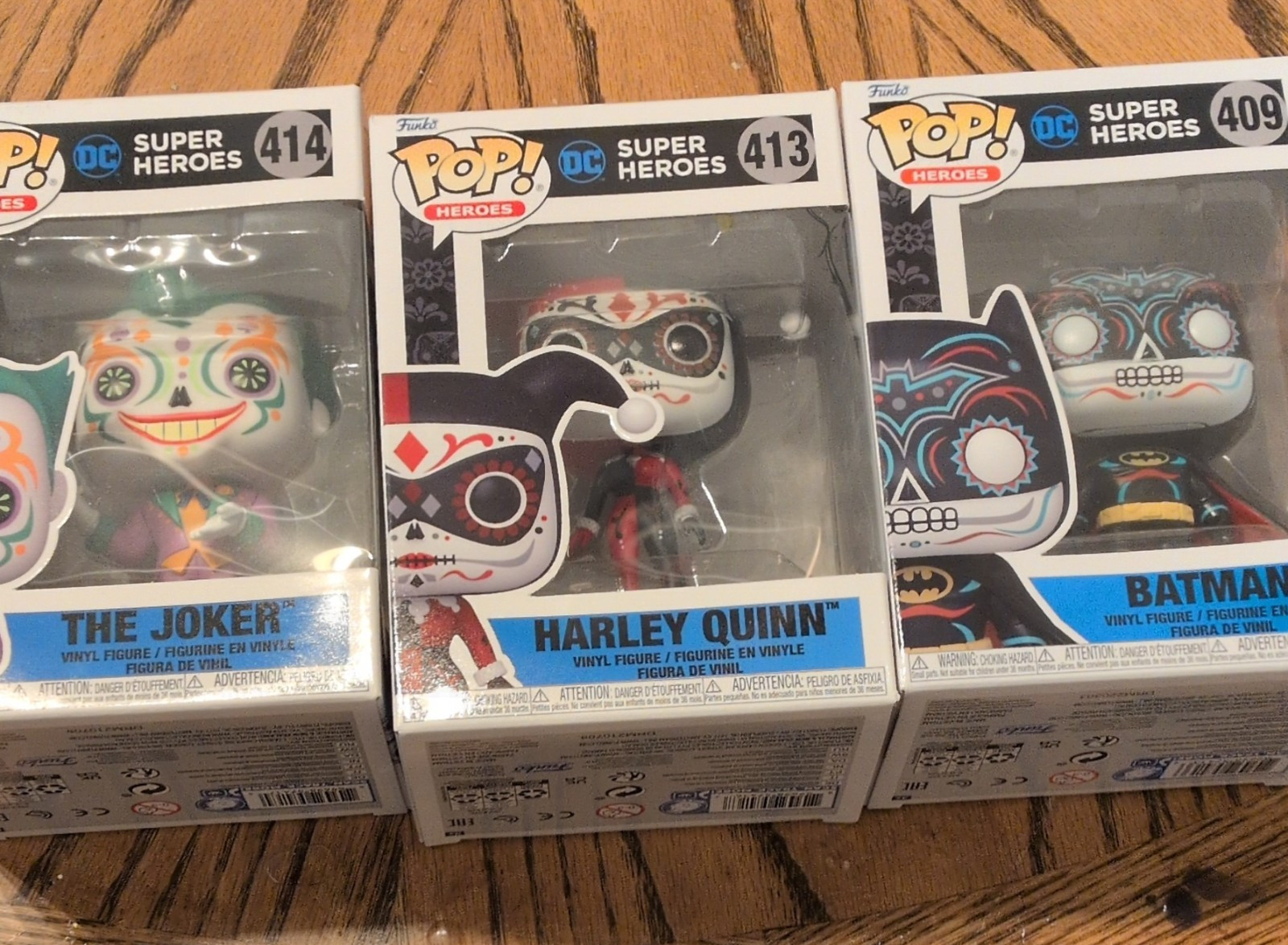 Funko DC Super Heroes Vinyl Figures Lot Joker Harley Quinn Batman Boxed