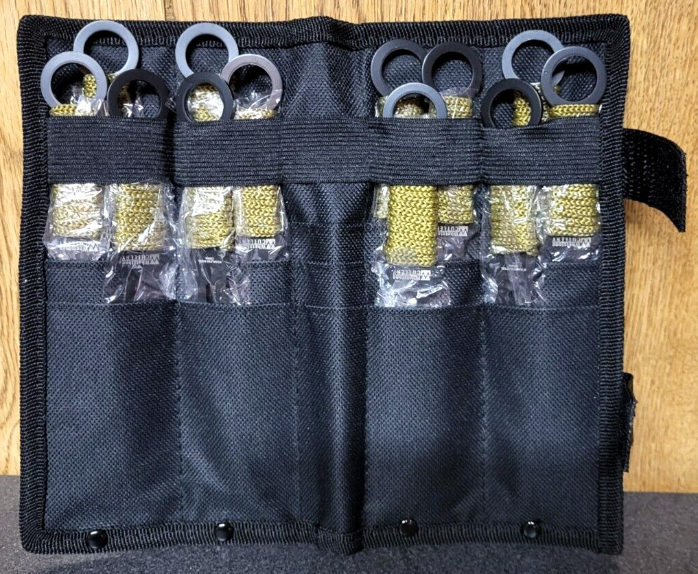 S-Force Kunai Knives 12-Piece Black and Green Stainless Steel Throwing Knife Set