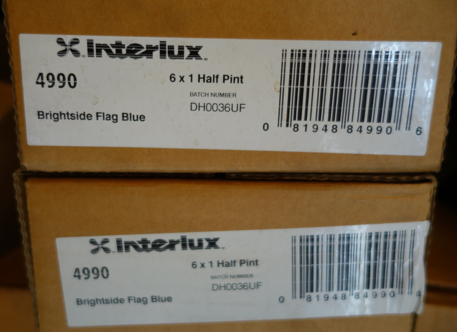 Interlux Paint Brightside Polyurethane Flag Blue 4990 12 x Half Pint Marine Boat