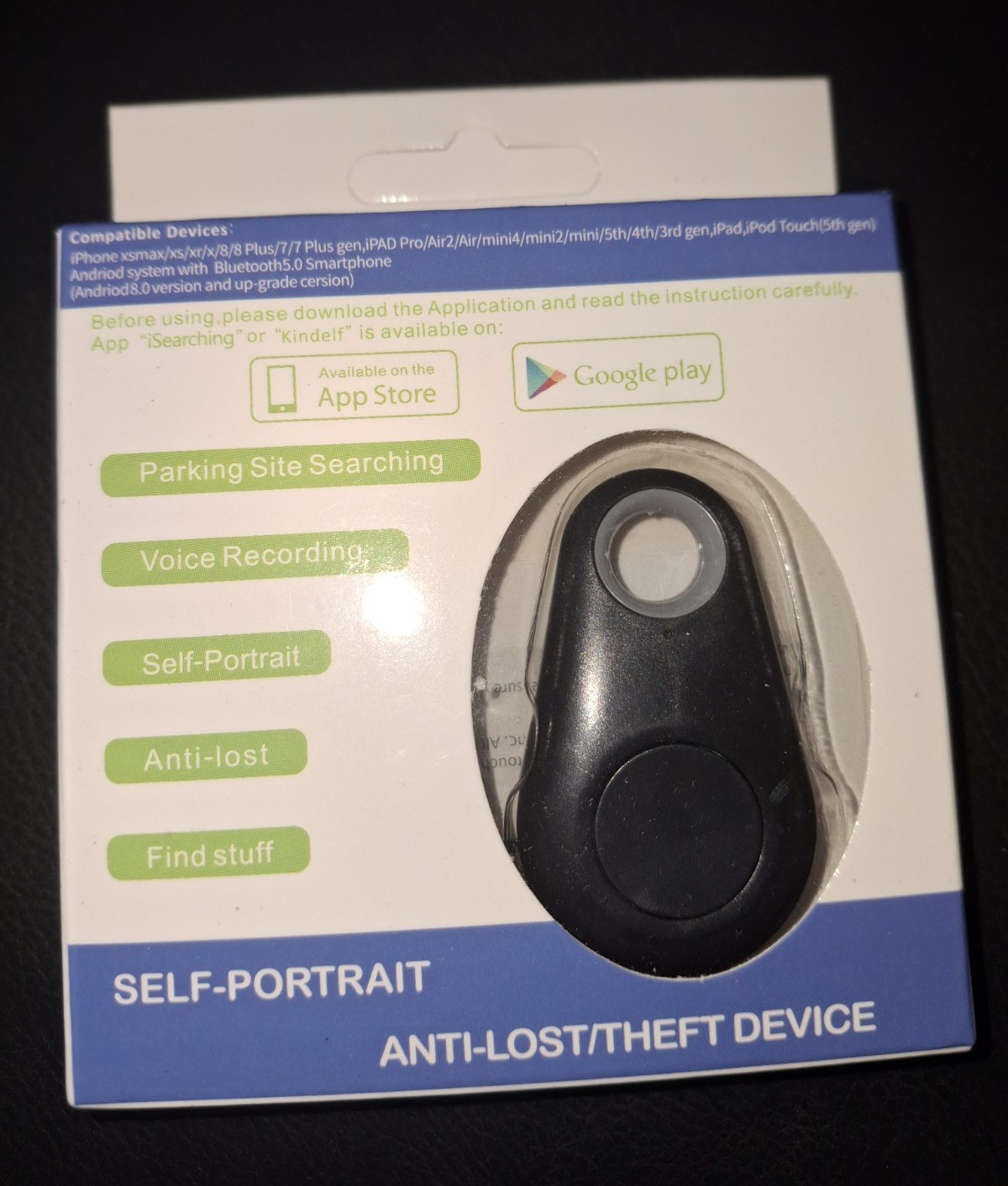 5.0 Bluetooth Anti-Lost/Theft Device Location Tracker w/ Voice Recording