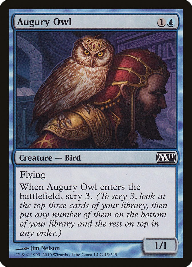 MTG Magic the Gathering Augury Owl (45/255) Magic 2011 LP
