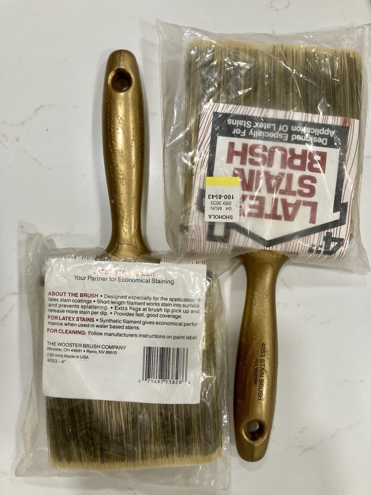 NEW OLD STOCK Wooster Brush Company 4053 Stain Brush 4"