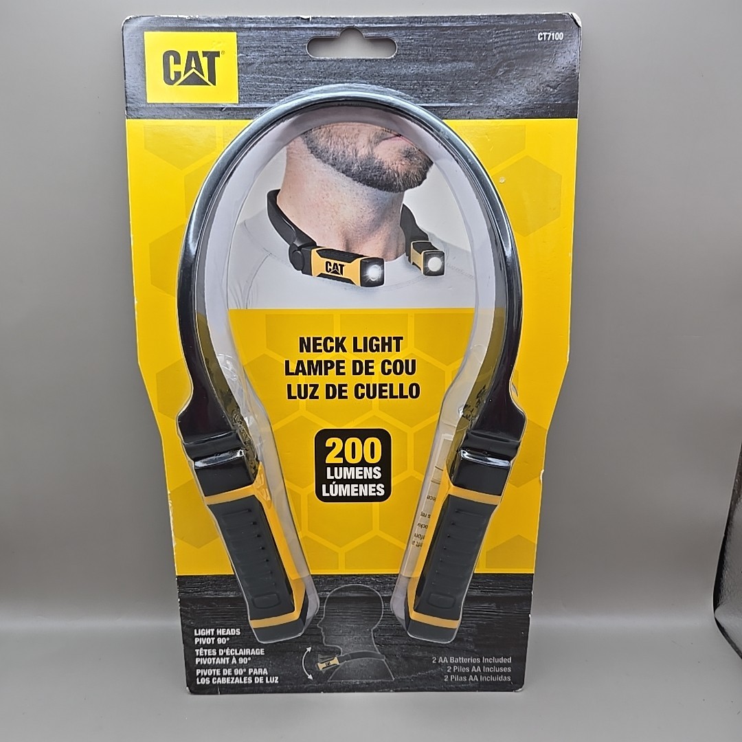 NEW CAT Neck Light CT7100- 200 Lumens- Light Heads Pivot 90°- Hands Free Use