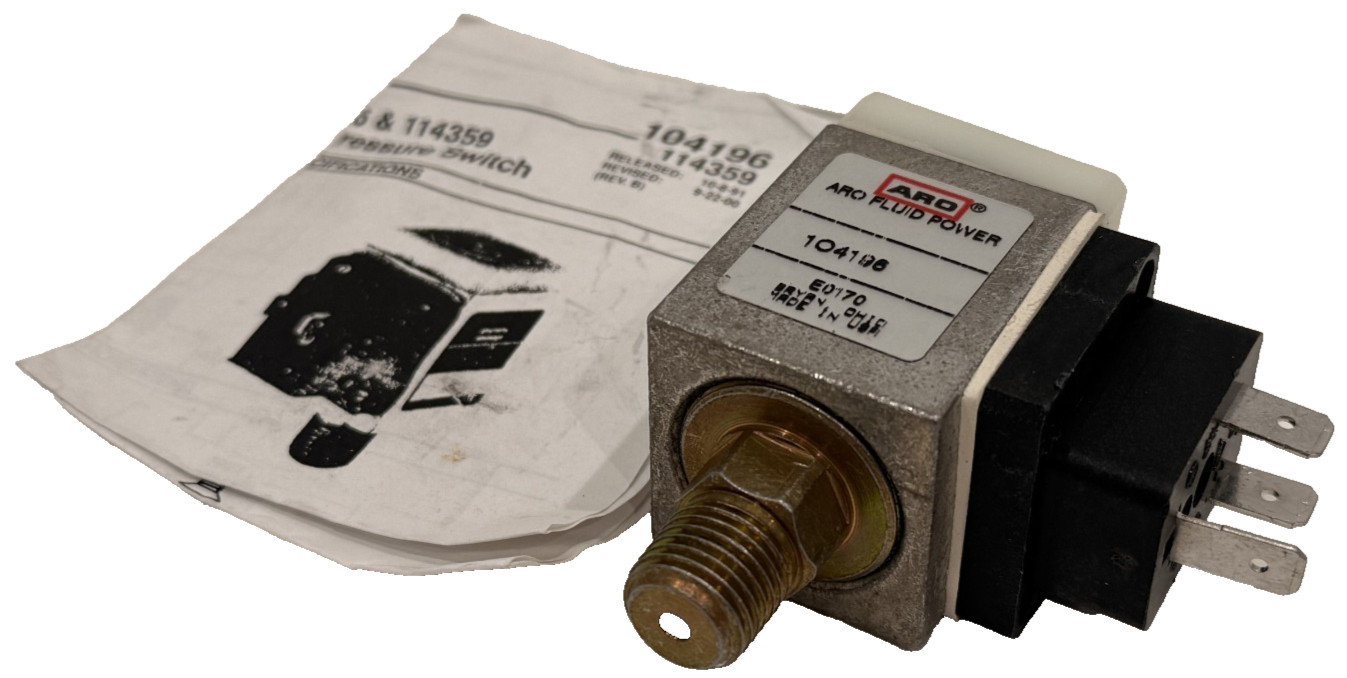 NEW ARO FLUID POWER 104196 PRESSURE SWITCH E0170