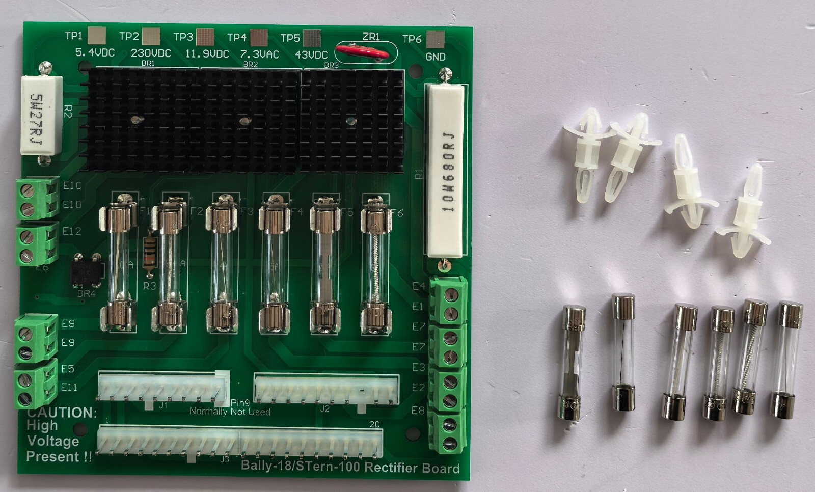Power Supply Voltage Rectifier Board Replacing Stern TA-100 - Solderless