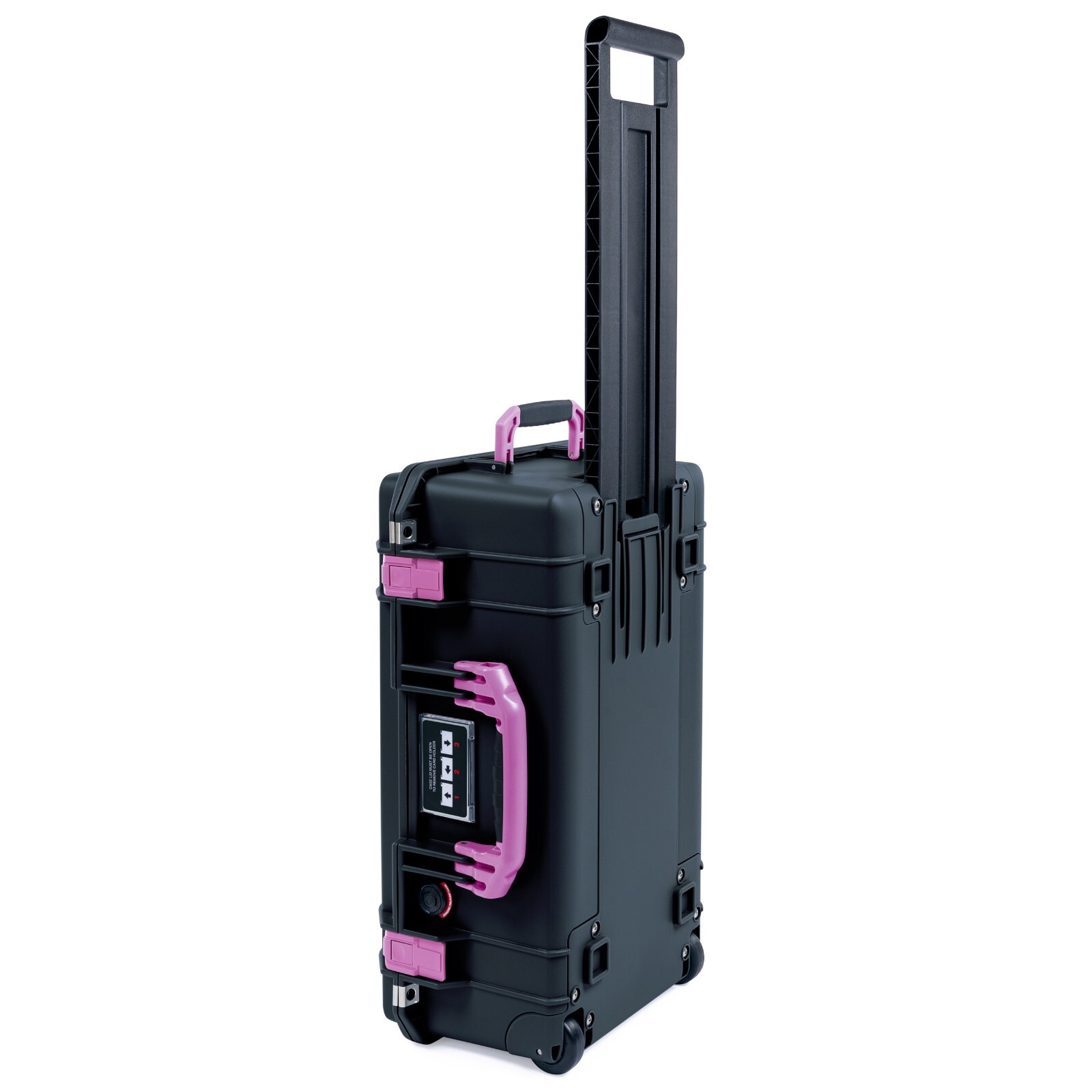 Black & Magenta Pelican 1535 Air case. No Foam / empty.  With wheels.