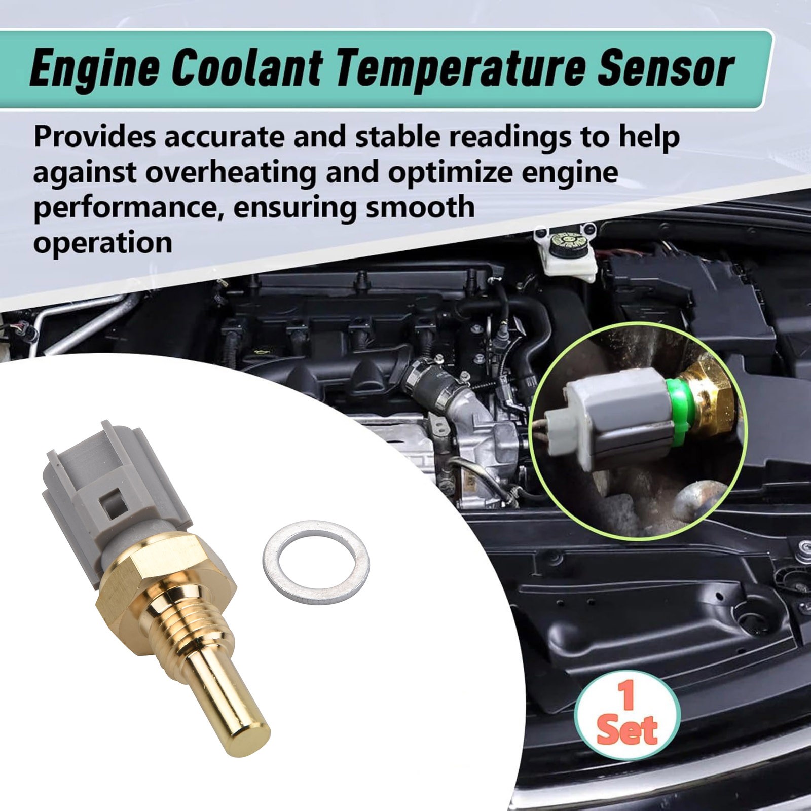 Engine Temperature Sensor 89422-33020 Professional Grade Replacement Durable
