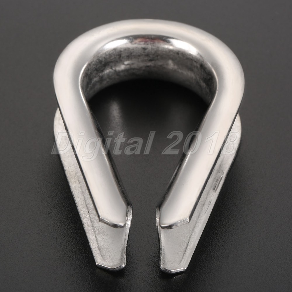 1/2" Boat Marine Stainless Wire Thimble for Rigging Wire Rope Terminating Silver