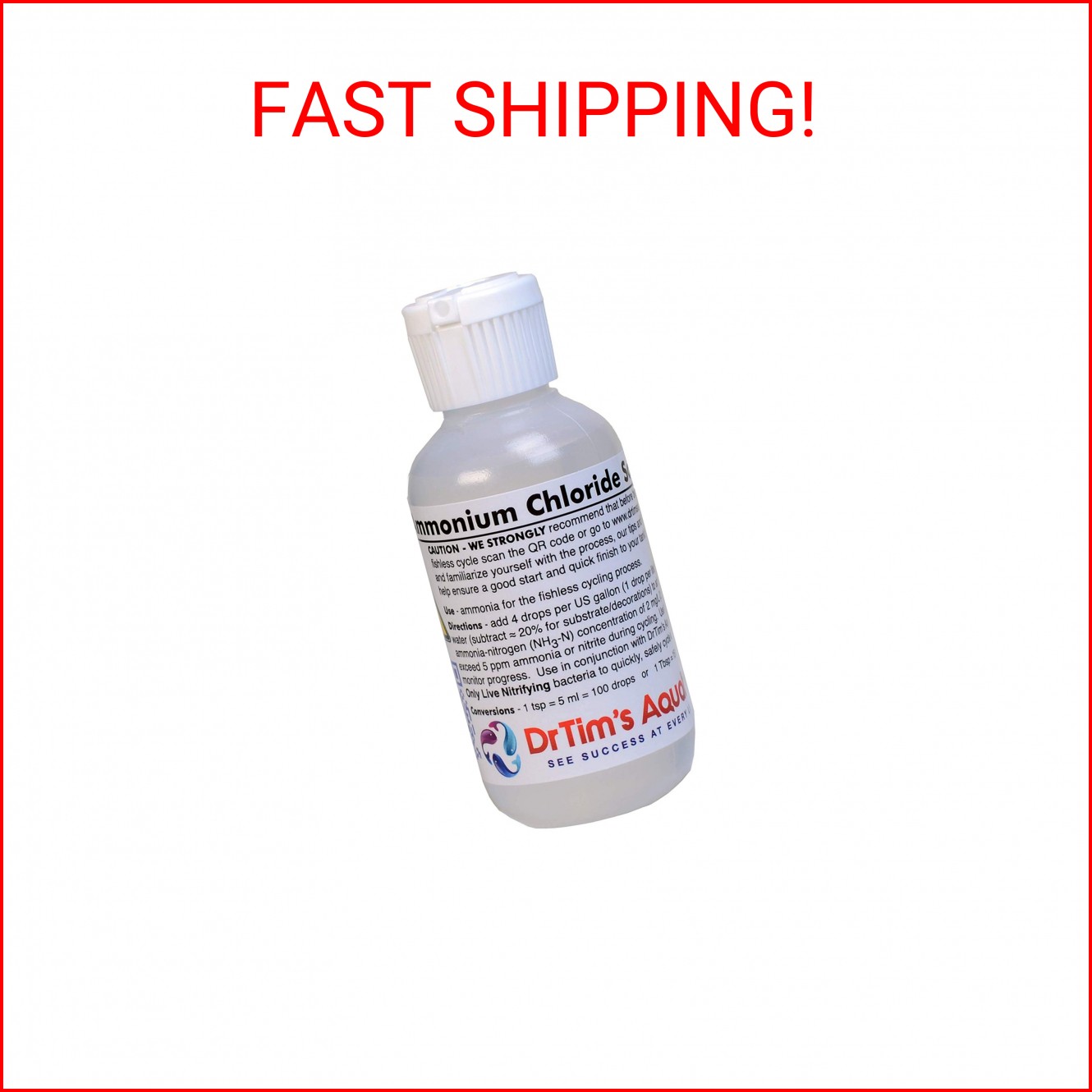 DrTim’s Aquatics Ammonium Chloride Solution for Fishless Cycling: 2 oz., Treats
