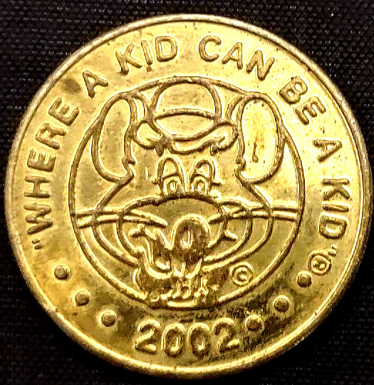 Chuck E Cheese Arcade Token 2002 Older Rat Brass .9375"