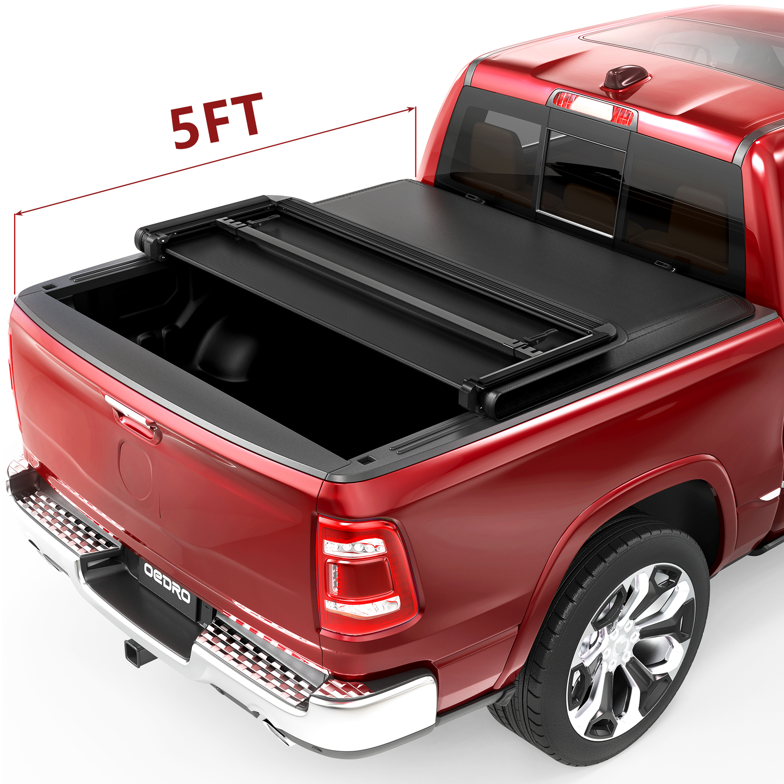 OEDRO 5FT Tri-Fold Tonneau Cover Bed For 2015- 2026 Chevy Colorado GMC Canyon