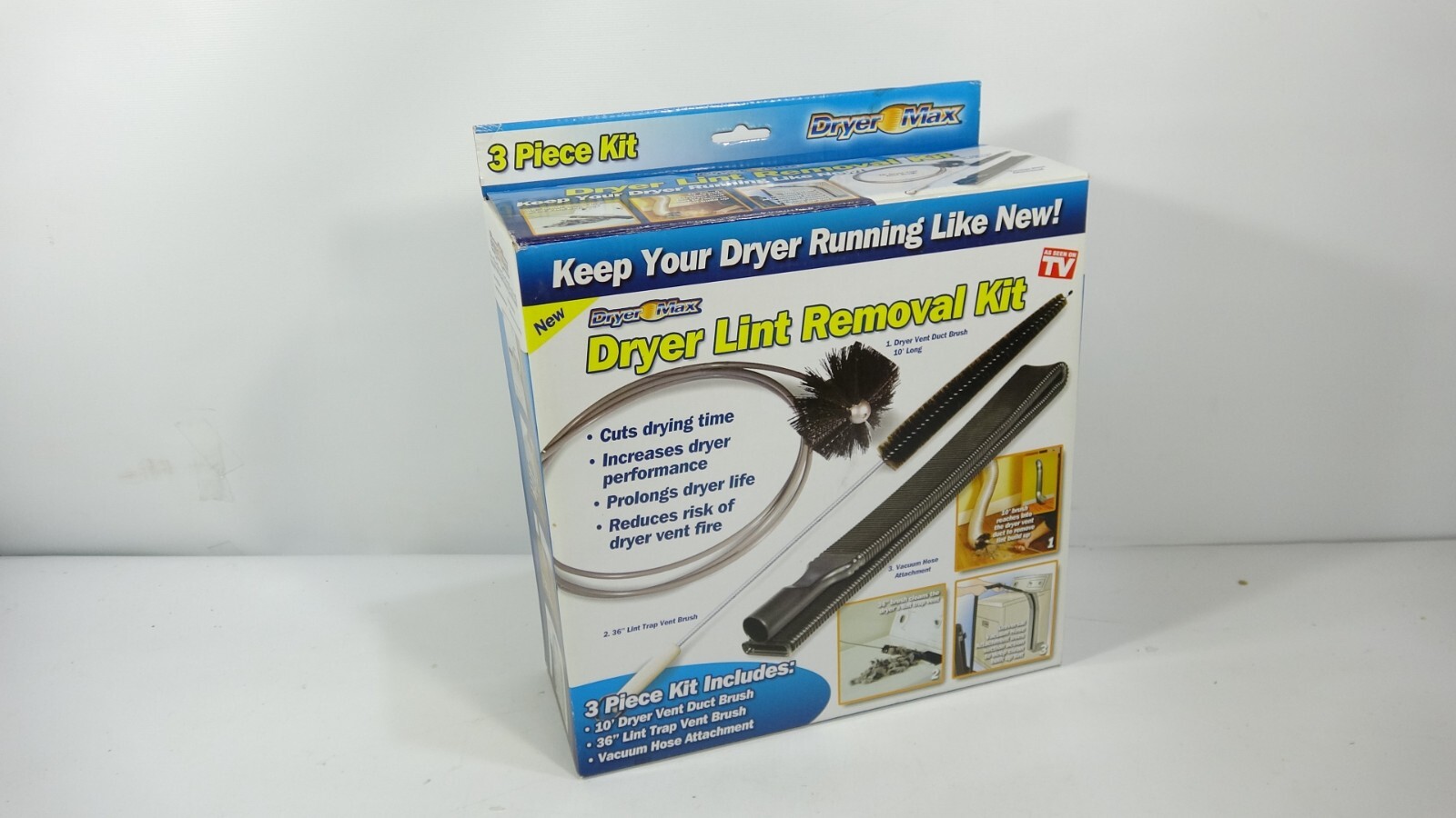 Dryer MAX Vent Duct Cleaning Lint Trap Removal Vacuum Kit New In Box