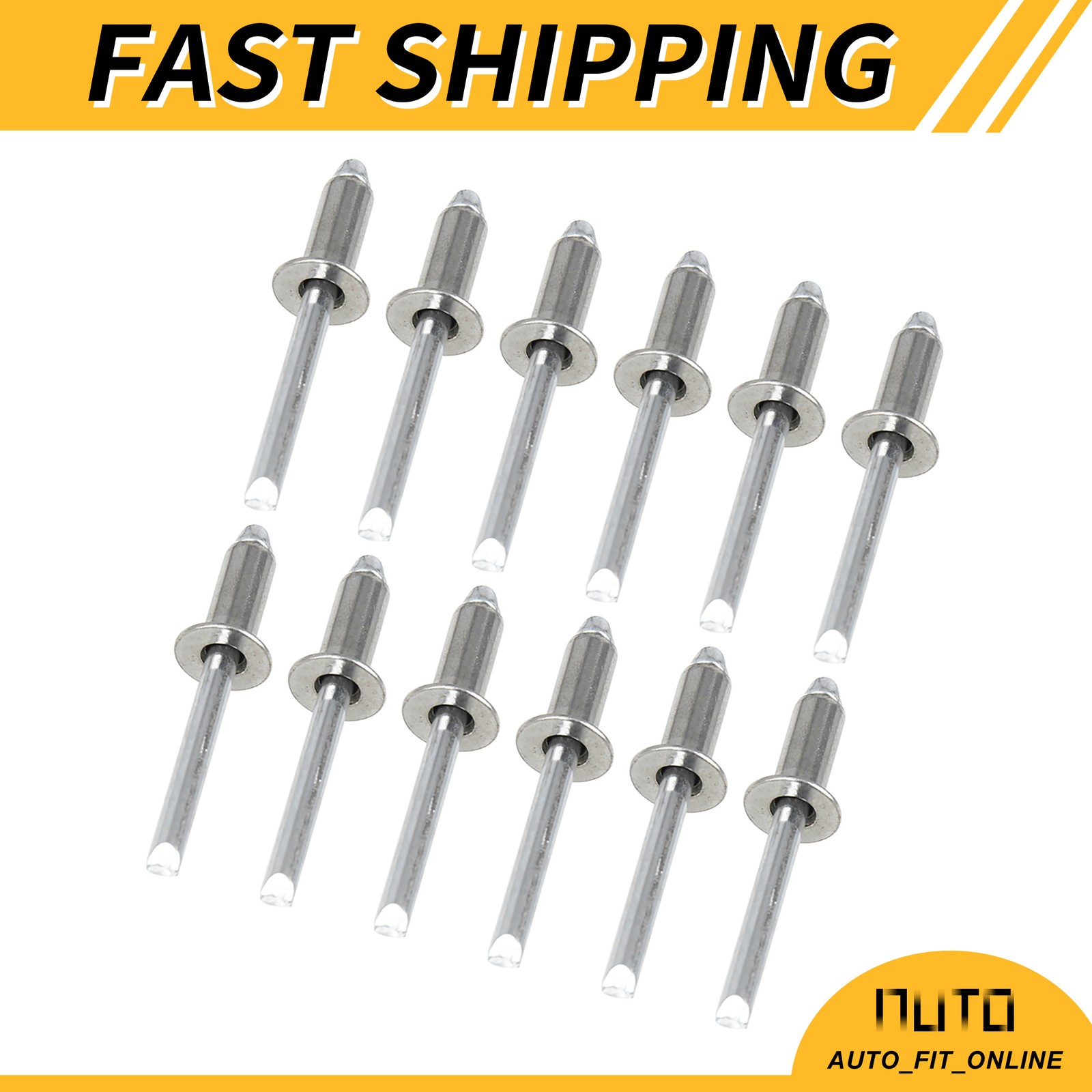 12 Pcs 6.4mm x 16mm 304 Stainless Steel Blind Rivets Hand Tools for Car