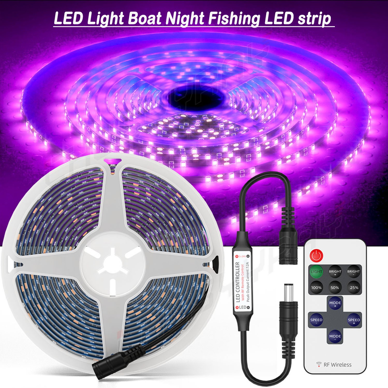Ultraviolet LED Strip UV Black Light Best UV Strips For Night Fishing on Market
