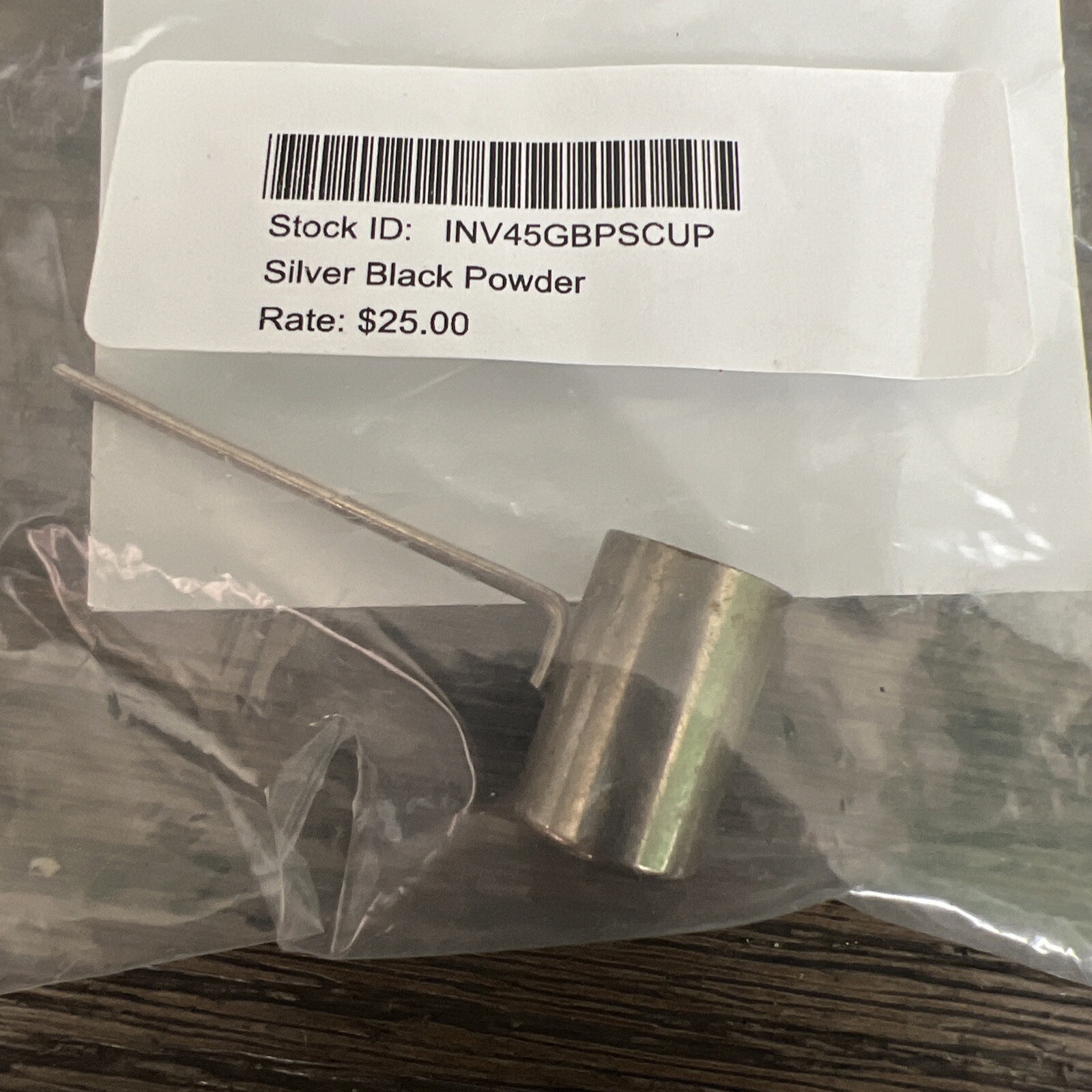 Silver Black Powder Measuring Cup