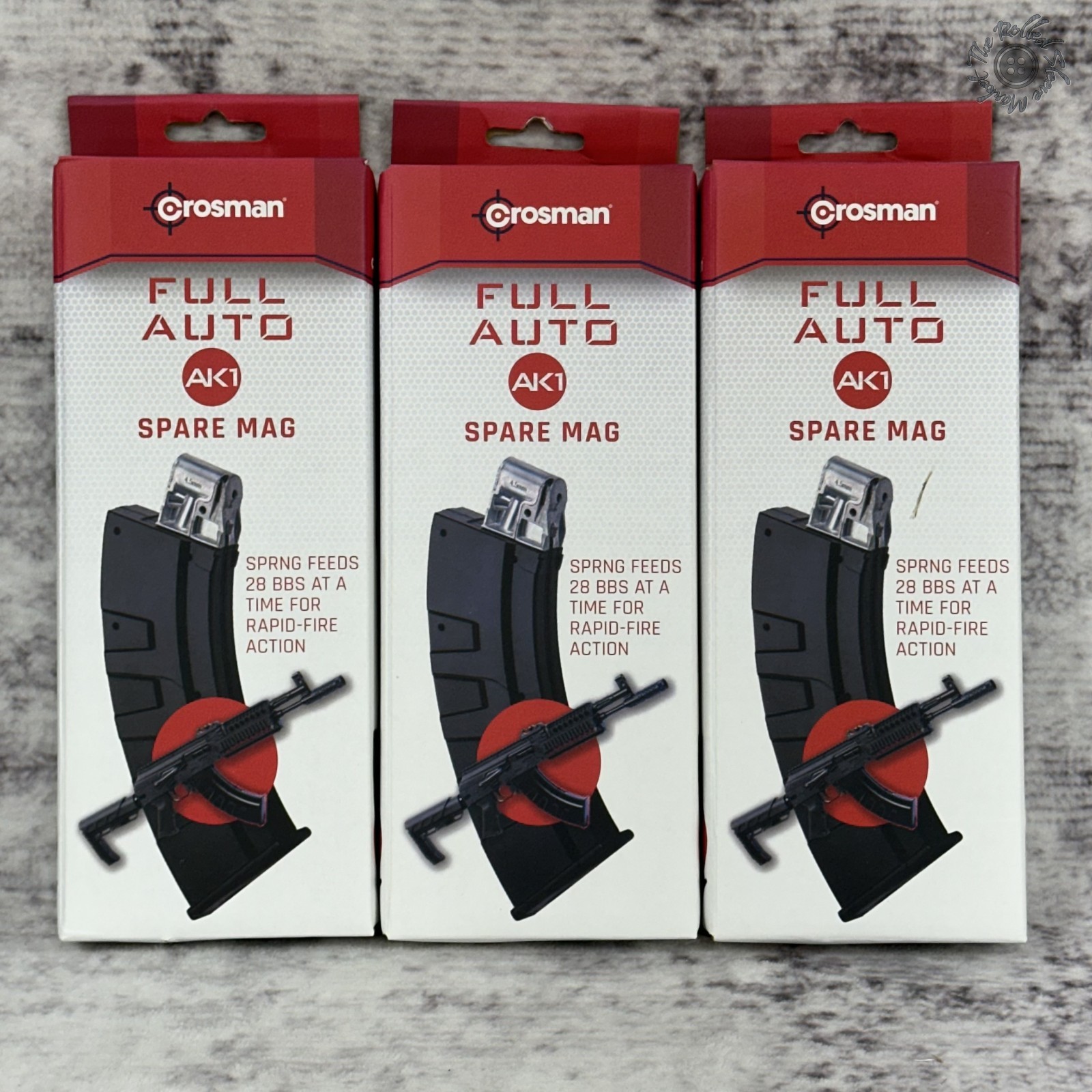 NIB Crosman Full Auto AK1 BB Rifle Spare Magazine Lot of 3 CAKFAM 28-Round Black