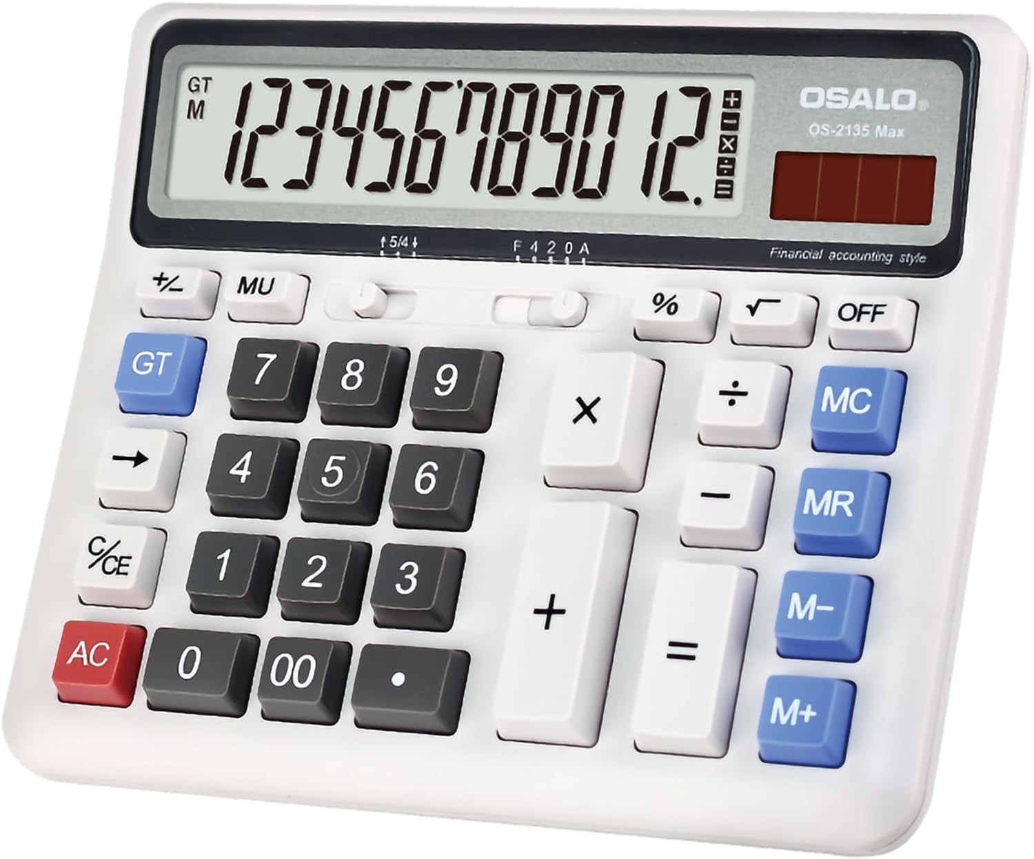 X Large 2135 Pro Calculator Ergonomic Tilted Display Dual Power Durable Design
