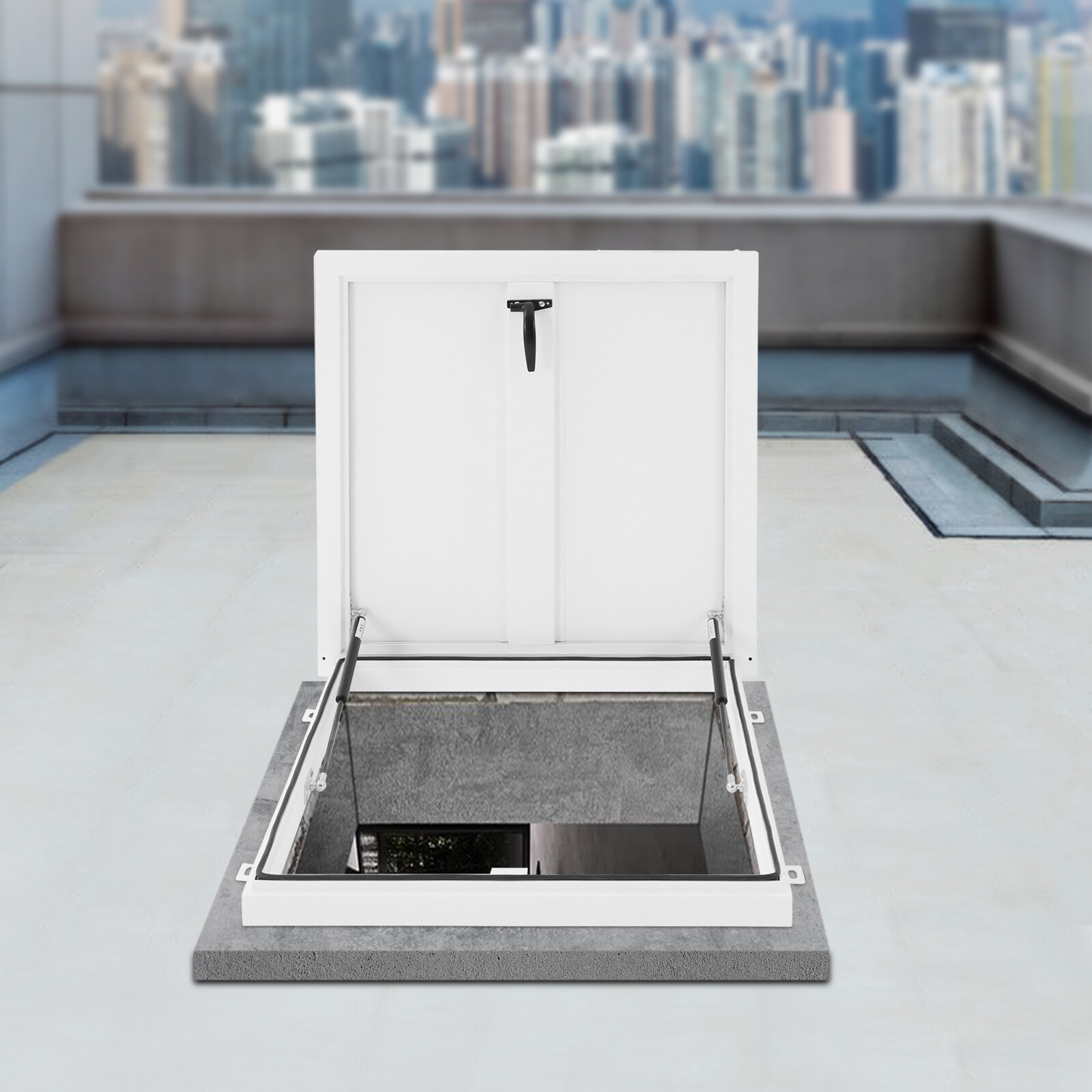 Roof Hatch Square Roof Access Hatch Roof Security Door 90° Angle Aluminum Alloy