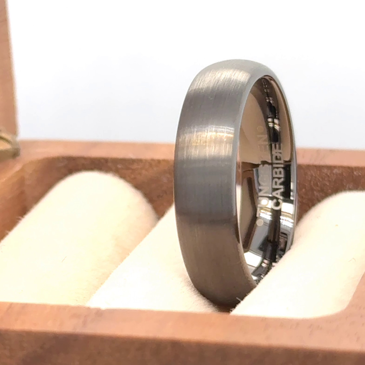Gunmetal Tungsten Comfort Fit Band Wife Gifts Ring His & Her Anniversary Ring