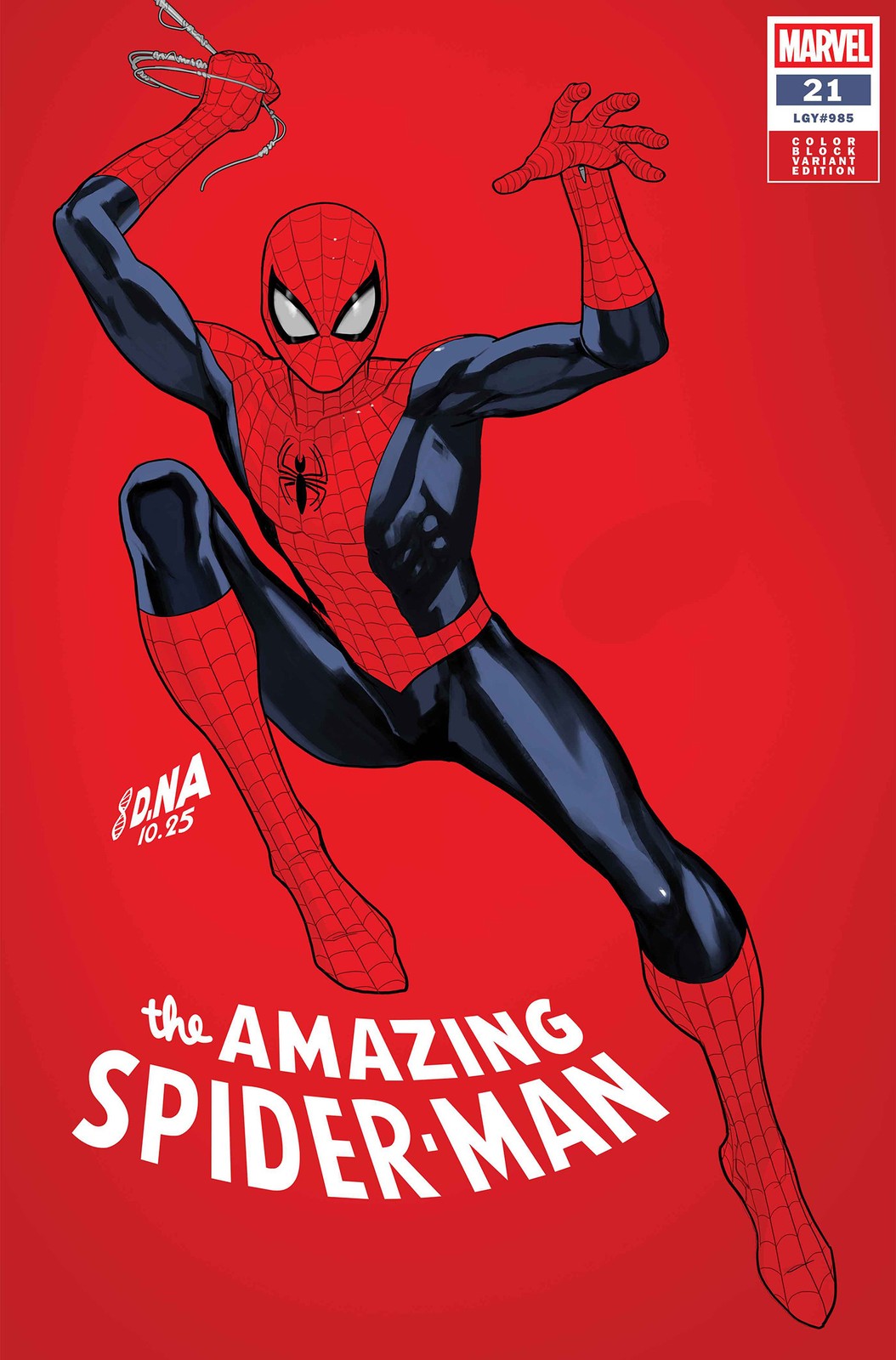 AMAZING SPIDER-MAN #21 DAVID NAKAYAMA COLOR BLOCK RED VARIANT MARVEL