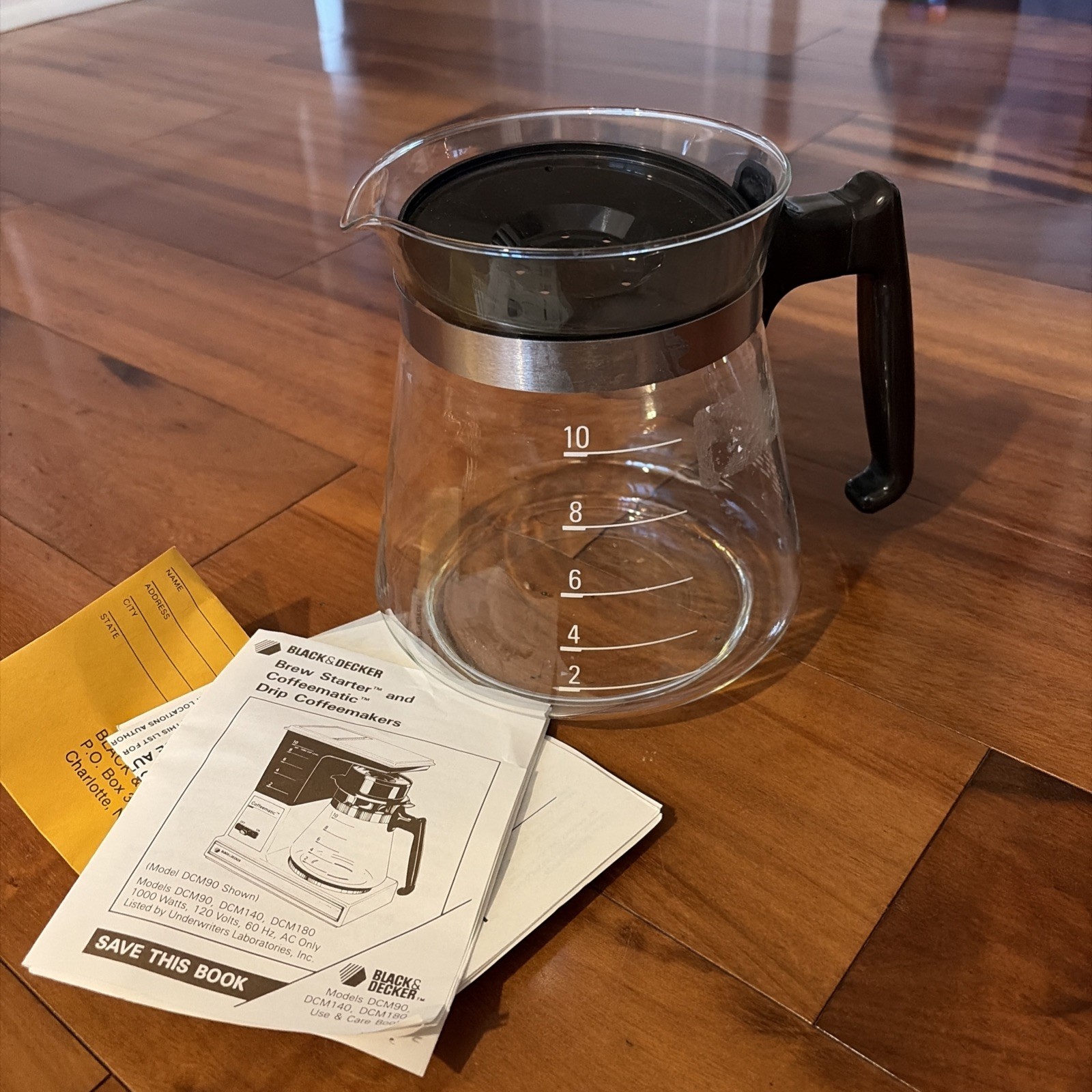 General Electric GE VTG 10 Cup Brew Starter Coffee Maker Replacement Carafe