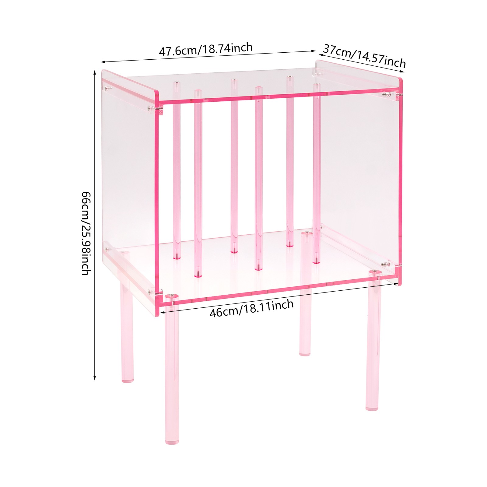 Acrylic Side Table Acrylic Record Player Stand Record Player Stand with Storage