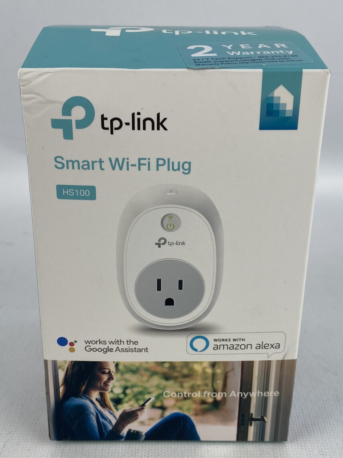 TP-LINK Smart Wi-Fi Plug HS100 New Open Box