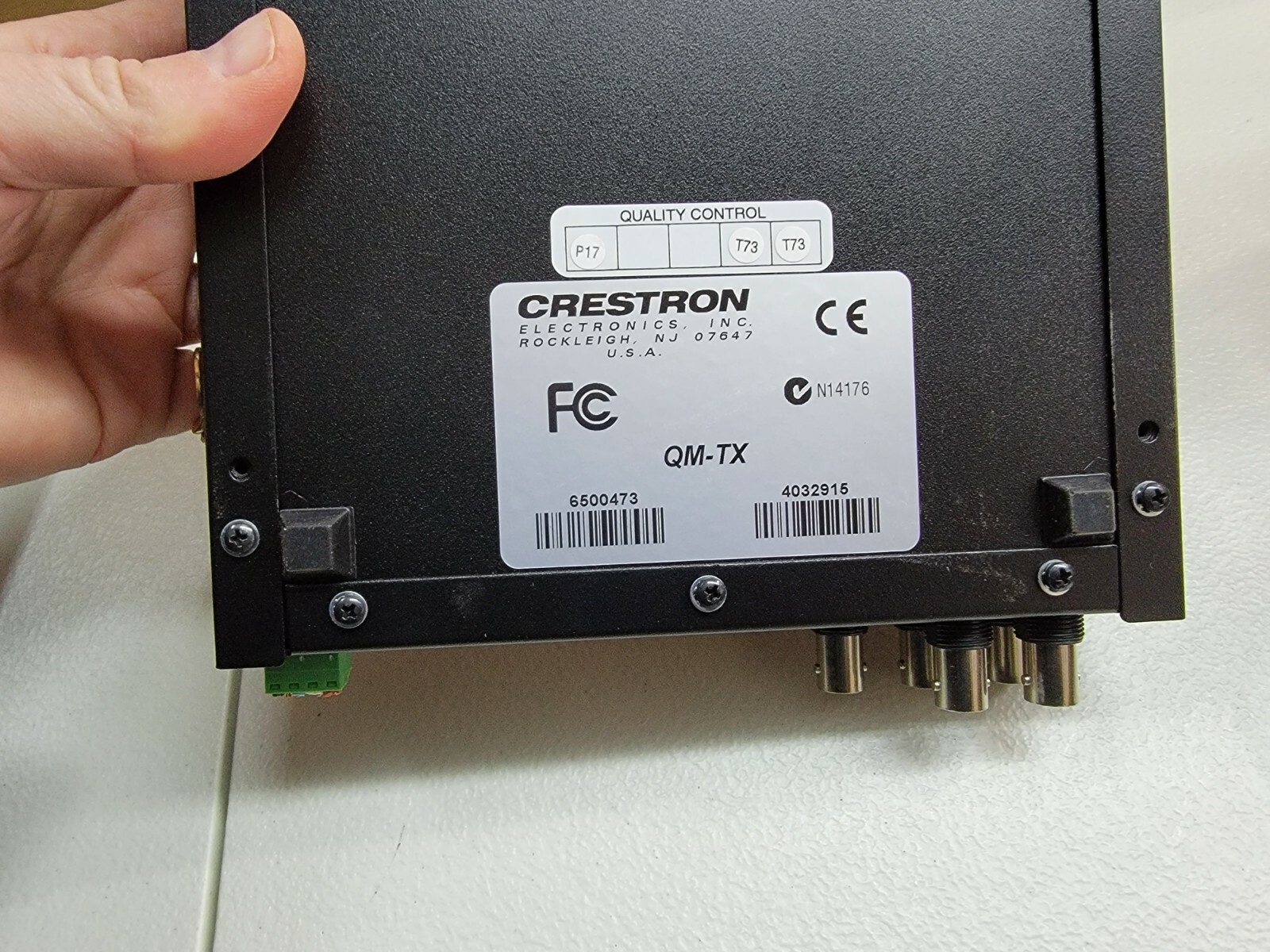 Crestron QM‑TX QuickMedia Transmitter Model 6500473 Removed From Working System