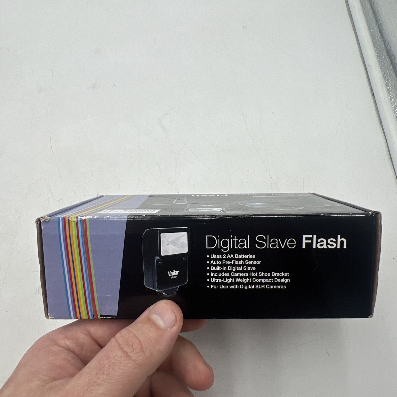 VIVITAR VIV-SF-3000 DIGITAL SLAVE FLASH + BRACKET IN BOX - NOS