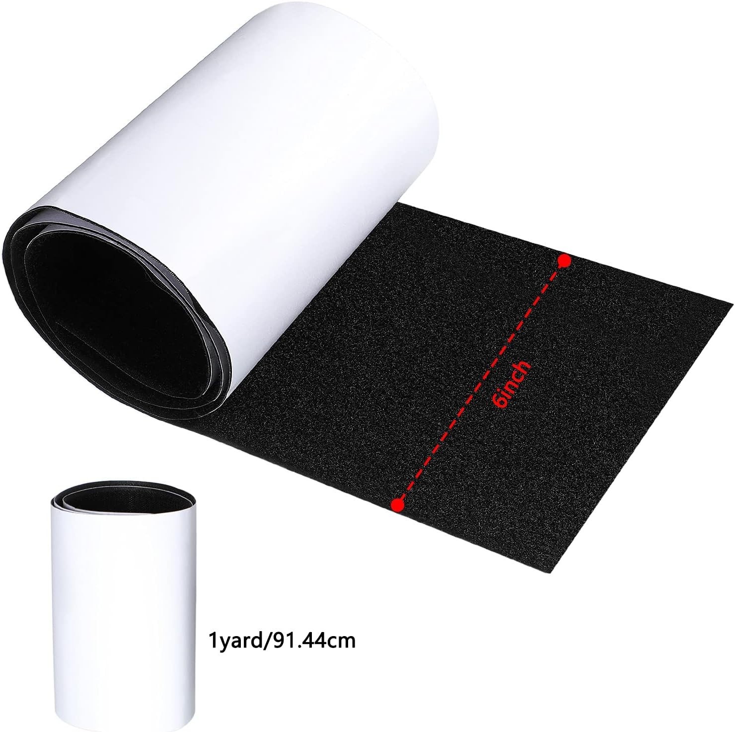 6 Inch x 1 Yard Hook and Loop Tape Double Sided Hook and Loop Tape with Adhesive