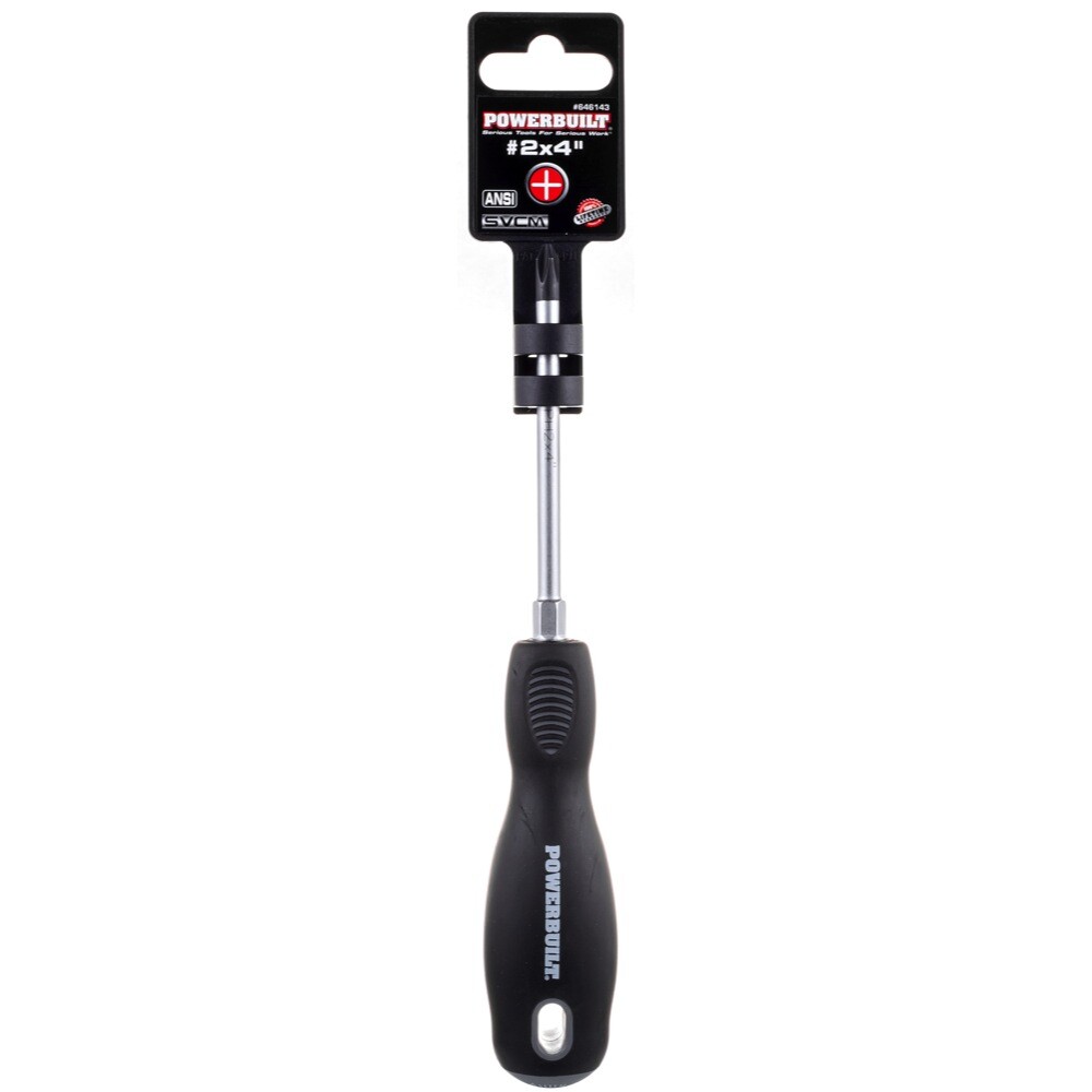 Powerbuilt #2 X 4" PHILLIPS SCREWDRIVER (INJ HNDL) - 646143