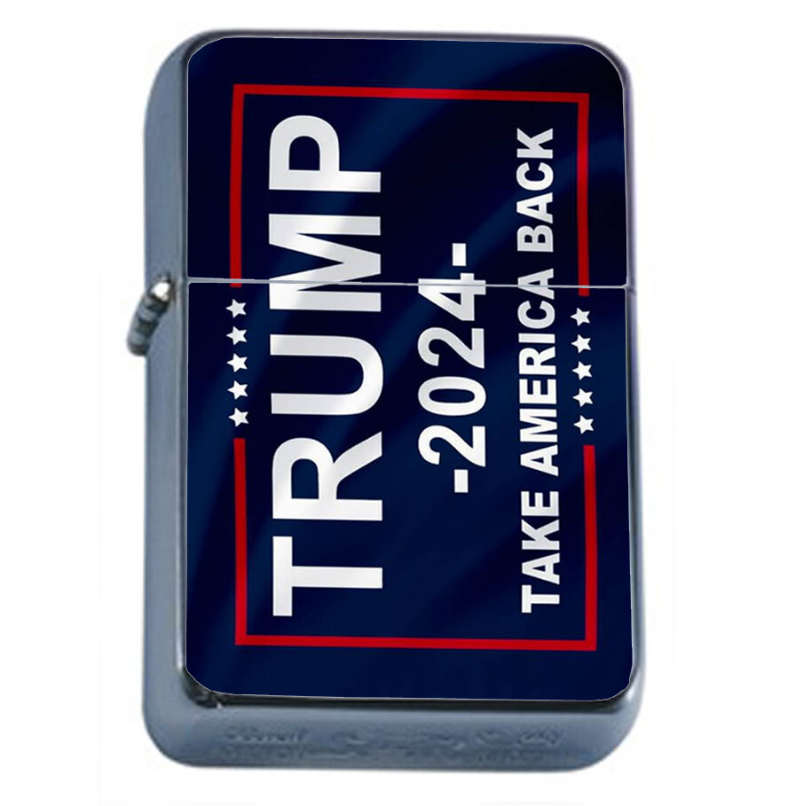 President Donald Trump 2024 L1 Windproof Refillable Flip Top Oil Lighter