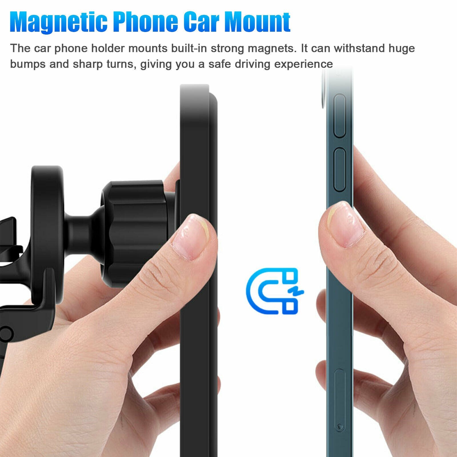 Magnetic Wireless Charger Car Mount Holder For iPhone 13 14 15 Pro Max MagSafe