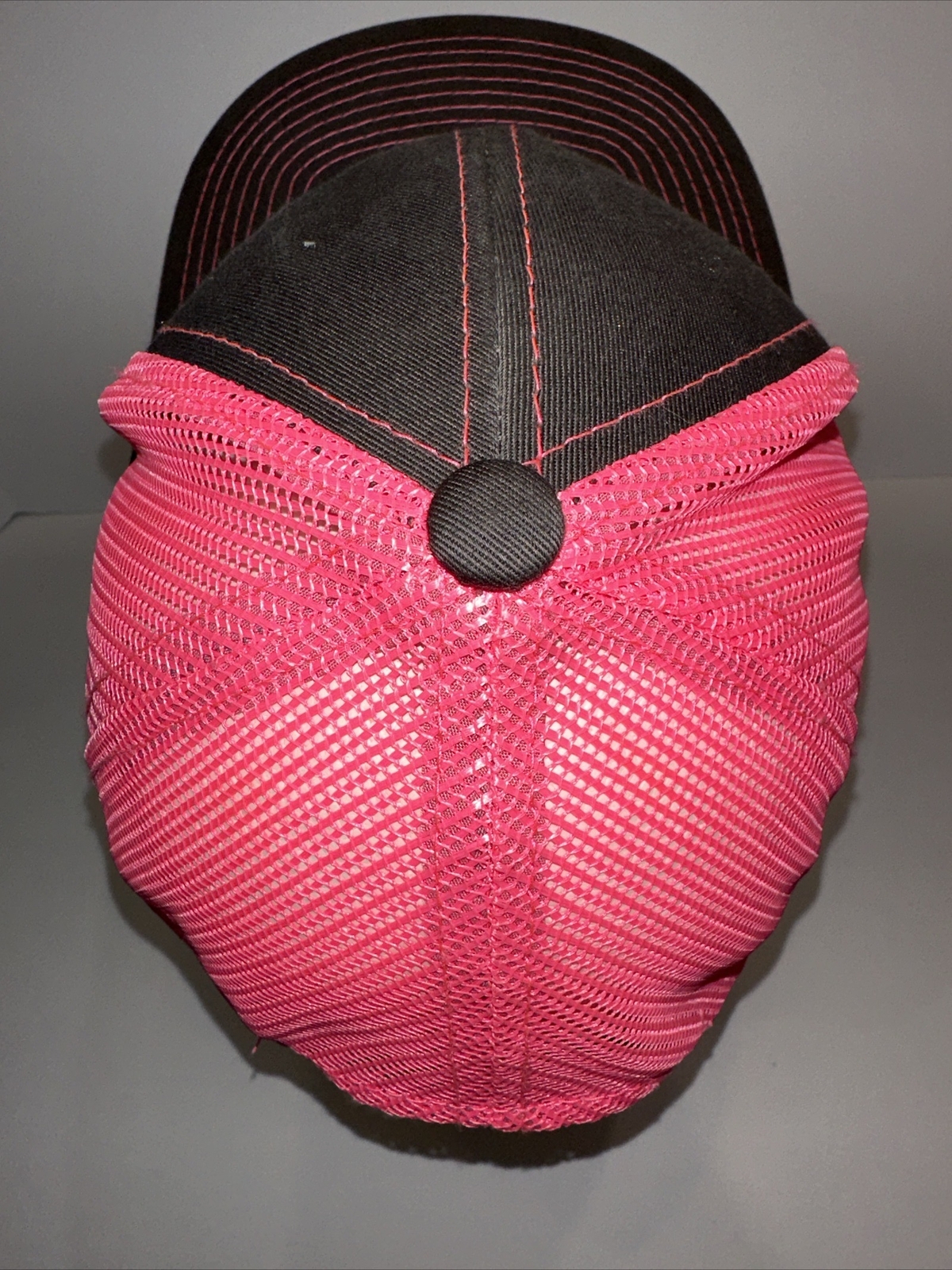 GLM-SURF Logo Pink Bright Blue Hat Cap Pink Mesh Hook Loop One Cap