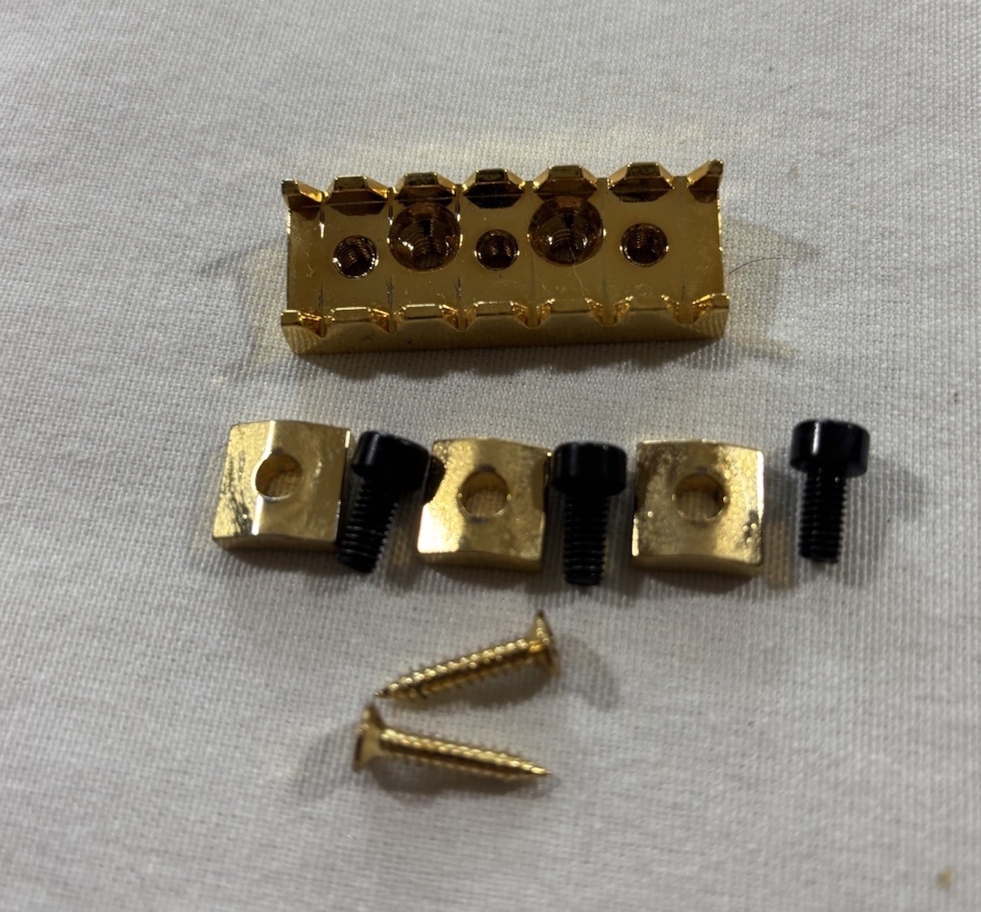 2022 Charvel Pro Mod San Dimas Floyd Rose Locking Nut BR3 Gold 43mm w/ HW