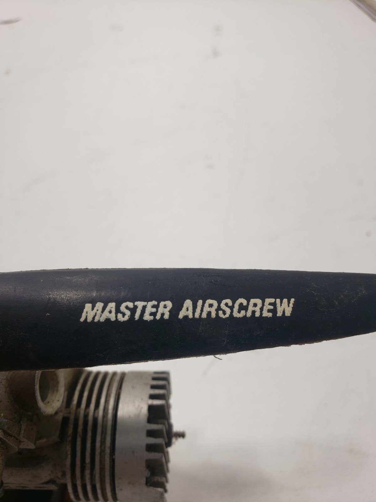 Fox .40 Glow RC Airplane Engine w/ Master Airscrew Prop & Test Stand Untested