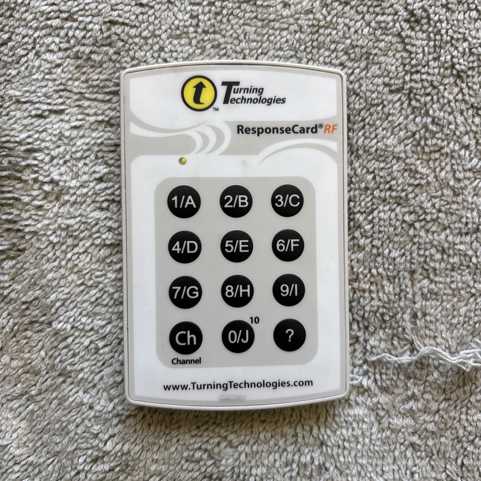 Turning Technologies Response Card Clicker RF RCRF-02 Remote Control Battery Pow