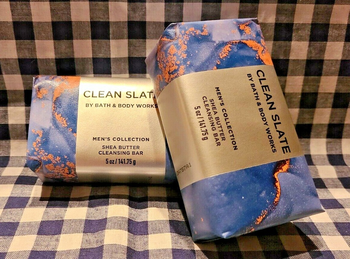 2-Pack NEW Men's CLEAN SLATE Cleansing Bar 5 oz Bath & Body Works SHIPS FREE!