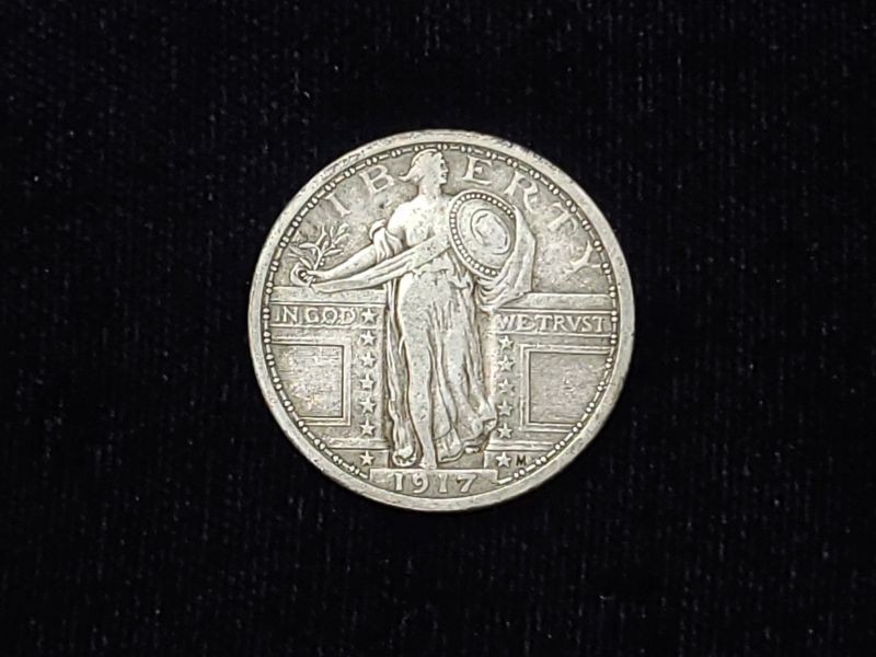 1917 Type 1 Standing Liberty Silver Quarter Very Fine 10727