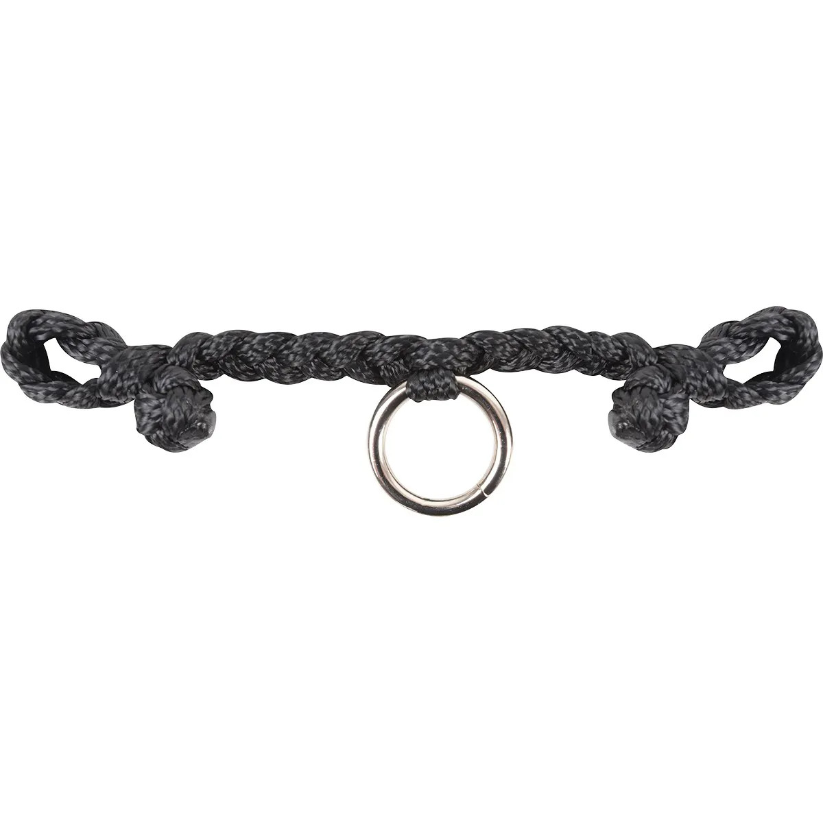 Rattler Jerkline Bit Hobble - Black Flat-Braided Mule Tape with O-Ring for Calf
