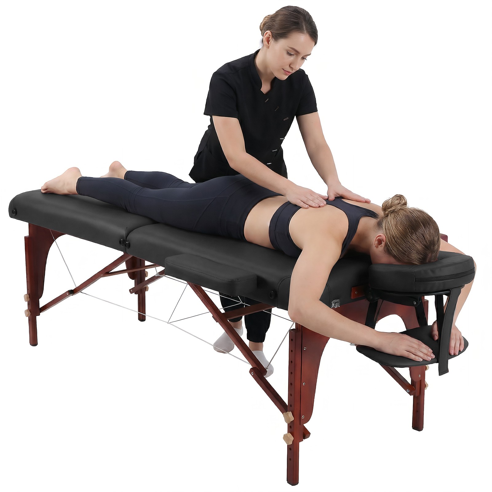 73 Inches Portable Folding Massage Table Physical Care Table 2 Folding Lash Esth
