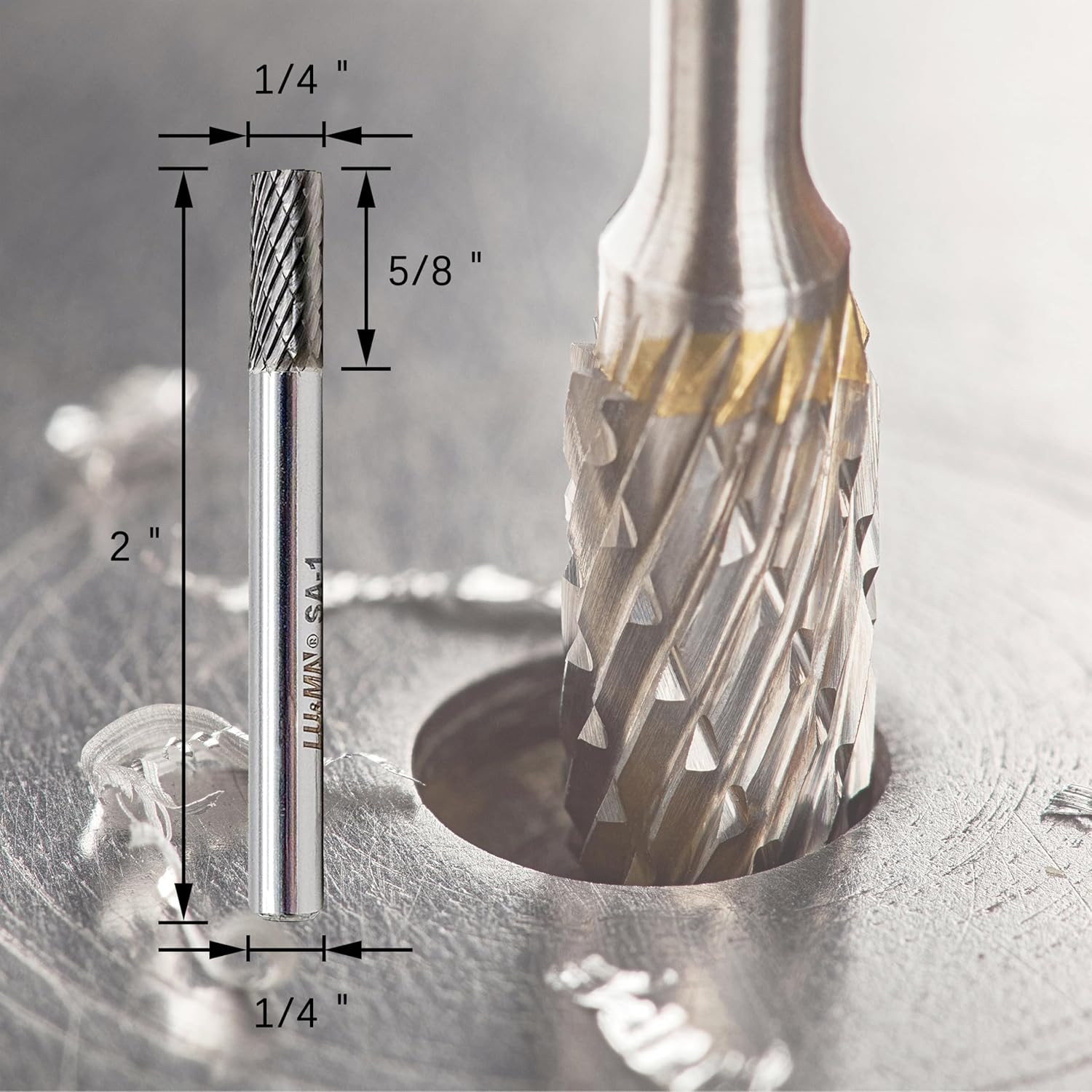 SA-1 Solid Carbide Burr Rotary File Cylindrical Shape Double Cut for Die Grin...